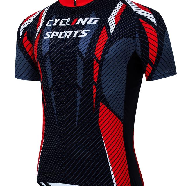 TEMU Sommer Outdoor Radtrikots mit kurzen Ärmeln, schnelltrocknende Shirts für Rennrad- und Mountainbikes, atmungsaktive und leichte, figurbetonte Sportbekleidung zum Laufen