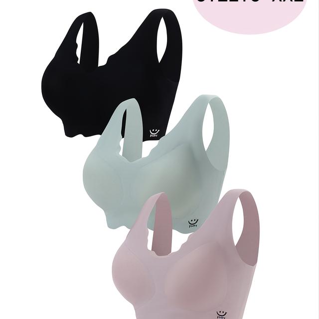 TEMU 3pcs Seamless Wireless Bras, Comfy & Breathable Print Bra, Women's Lingerie & Underwear