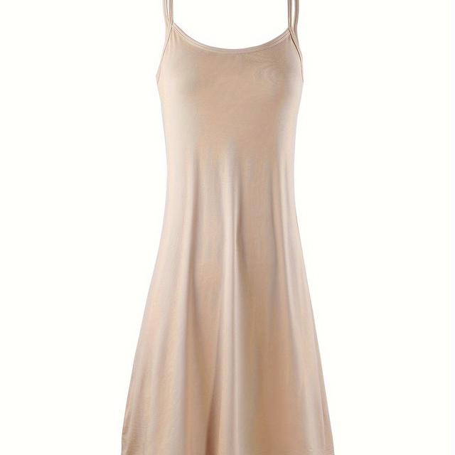TEMU Ladies' Basic Camisole Dress, A Versatile And Loose Sleeveless Tank Dress That Worn As An Inner Or Outer Layer