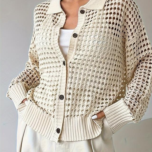 TEMU Women's Fabric Cardigan