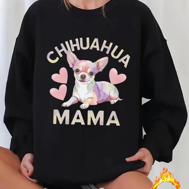 TEMU เสื้อสเวตเตอร์แขนยาวสำหรับผู้หญิง ดีไซน์ลายสัตว์ ทำจากผ้าฝ้ายโพลีเอสเตอร์ มีความยืดหยุ่นเล็กน้อย เหมาะสำหรับทุกฤดูกาล