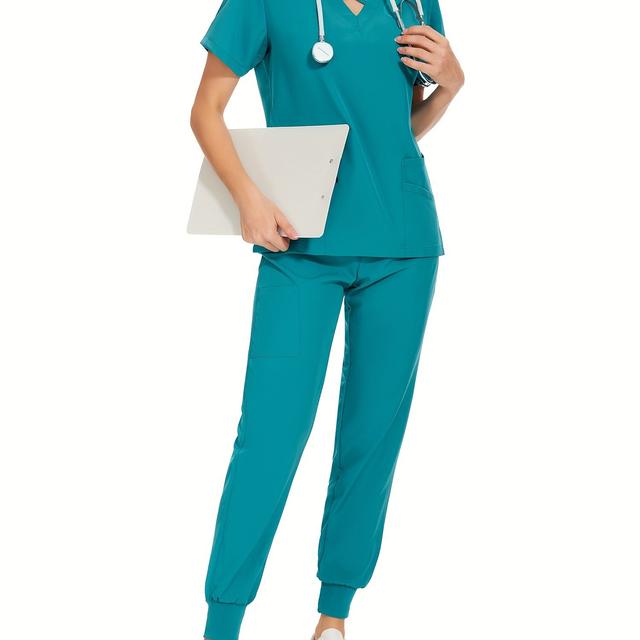 TEMU Wysokiej Jakości Garnitury Medyczne Hurtowe – Bluzy i Spodnie dla Pielęgniarek, Zestawy Scrubów Lekarskie Odzież Robocza Dla Personel Szpitalnego