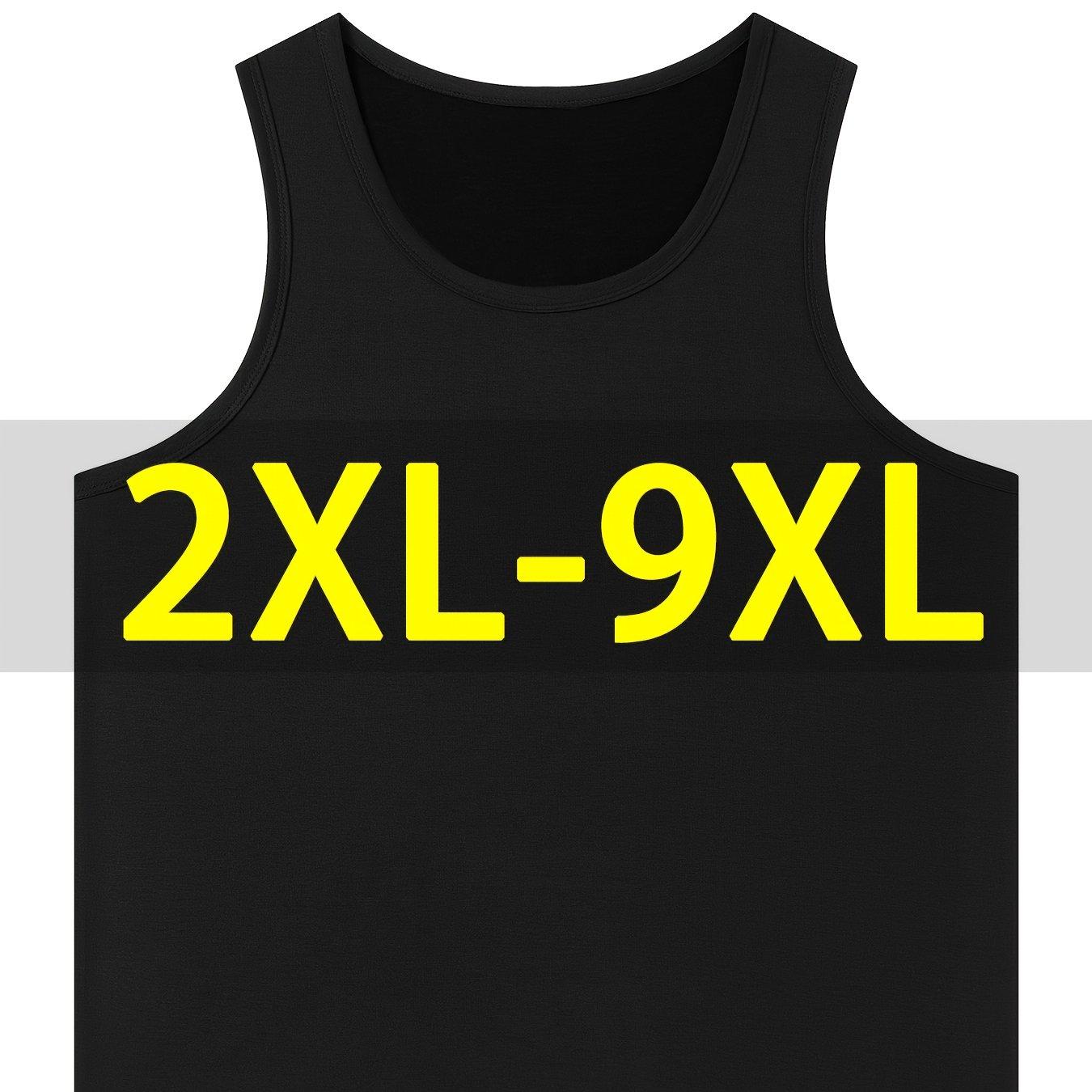 TEMU 남성용 플러스 사이즈 탱크탑 2XL-9XL, 오버사이즈 여름 통기성 민소매 베이스 레이어, 캐주얼 스포츠 조끼, 얇은 스타일, 모든 계절용, 플러스 사이즈