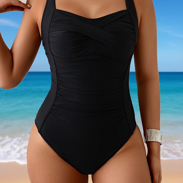 TEMU Women 1 Piece Swimsuits Tummy Bathing Suits Push Coverage Swimwear For Summer Beach