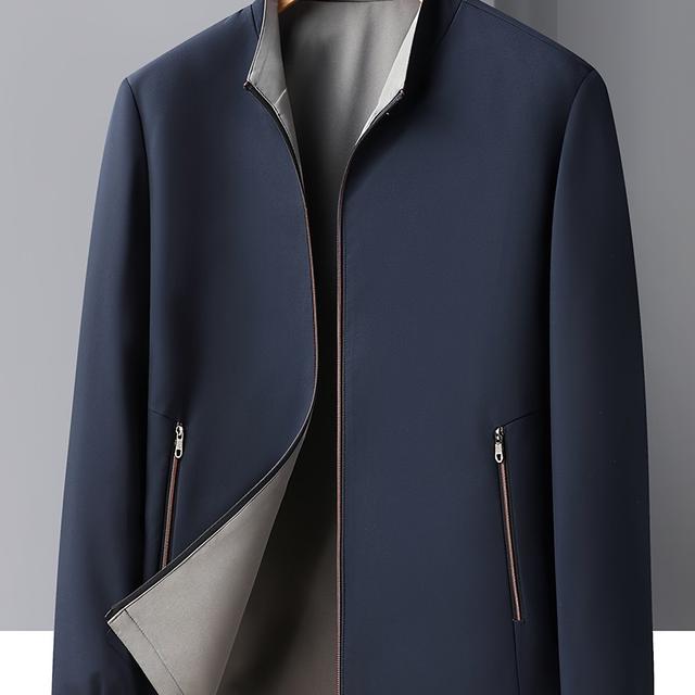 TEMU Spring Reversible Collar Jacket, Sporty Casual, Wearable On