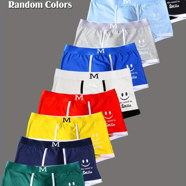 TEMU 3 قطع ملابس داخلية رجالية عشوائية الطراز، بوكسر بريفز بسيط وعصري للمنزل والرياضة، ملابس داخلية رجالية ومريحة قابلة للتنفس، شورت بوكسر عصري قابل للتنفس للرجال