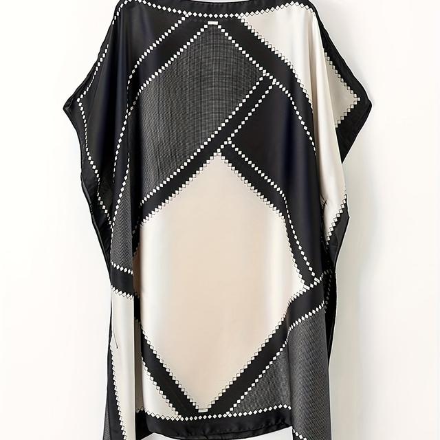 TEMU Elegancka odzież damska w stylu bohemy, idealna na letnie podróże - wydaje się, jak wysokiej klasy druk