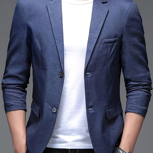 TEMU Chaqueta de traje para hombre, Chaqueta de traje de un solo botón para hombre
