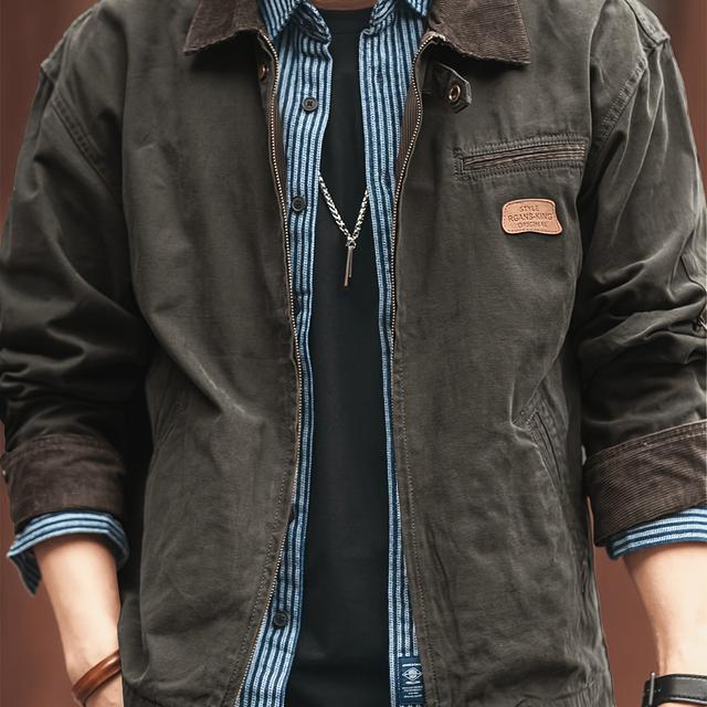 TEMU Herren Schwerarbeitsjacke für Frühling und Herbst, neuer Outdoor-Jagdstil, stilvolle und vielseitige Pendler-Oberbekleidung
