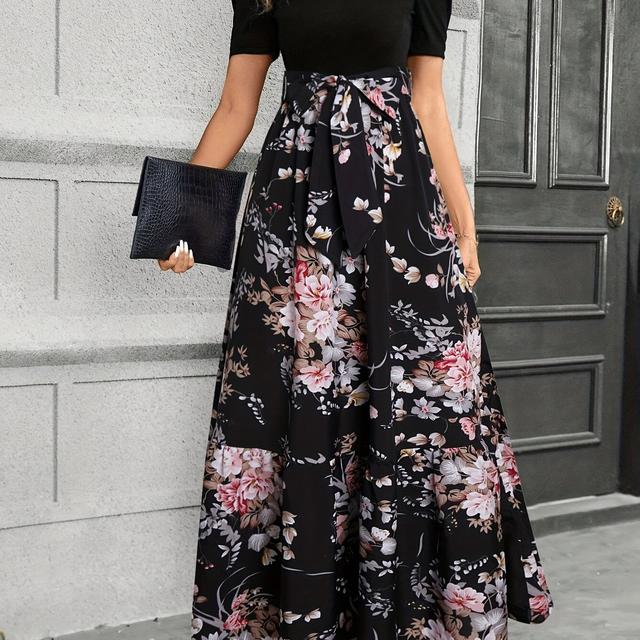 TEMU Summer Printed Maxi Dress