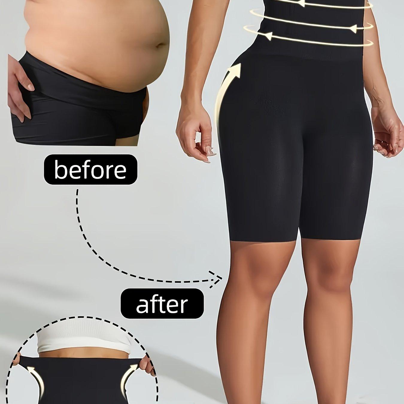 TEMU A Single Piece Of Women's High-waisted Shaping Shorts That Are Comfortable And Elastic, Adjust Body And Worn As Everyday Leggings