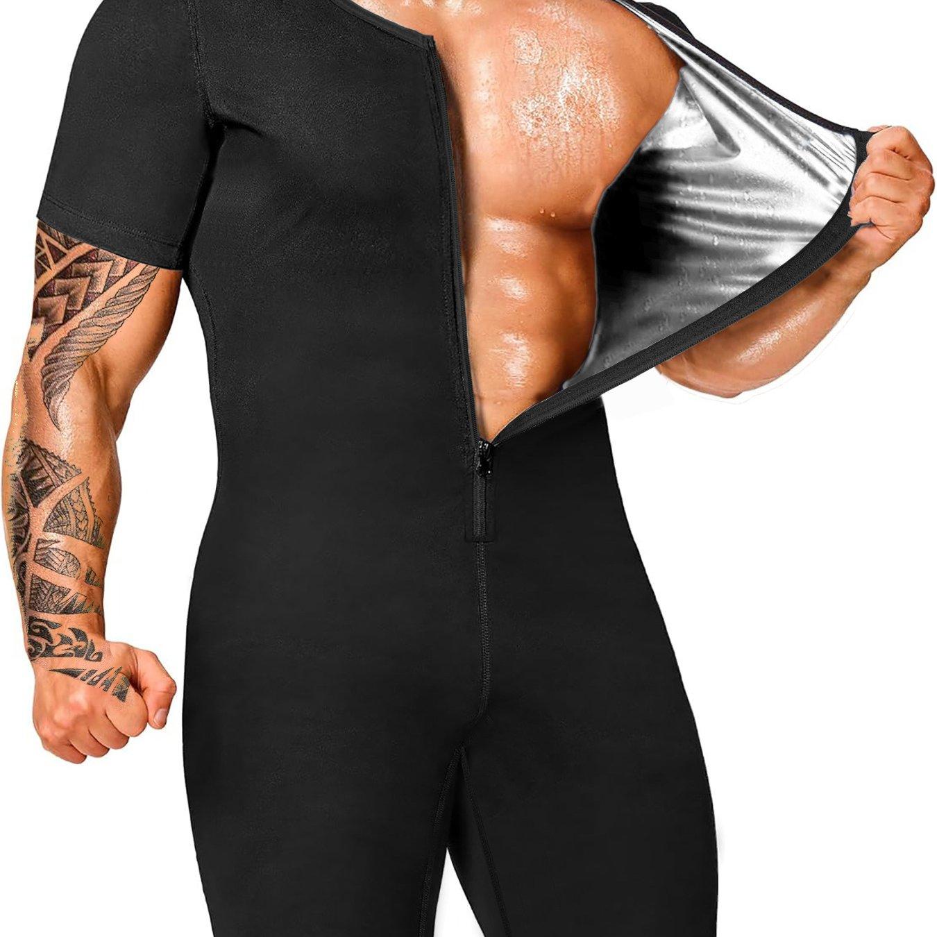 TEMU Sauna Suit For Men Full Body Waist Trainer Sauna Shirt For Working Out-father's Day, Thanksgiving, Christmas, Valentine's Day Gift For Dad, Boyfriend, Husband