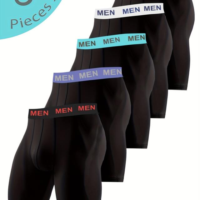 TEMU 5 calzoncillos bóxer para hombre, cómodos y transpirables, sin opresión, refrescantes para deportes, ocio, ejercicio y running