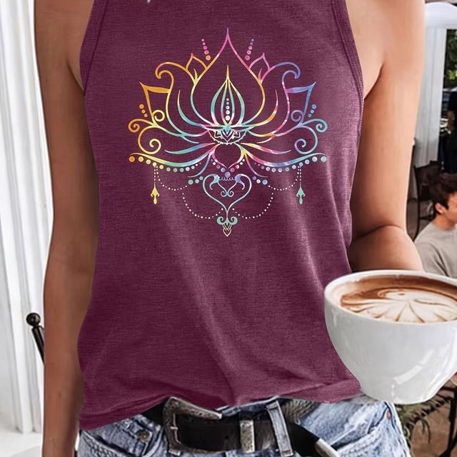 TEMU Colorful For Lotus Fashion Women's Round Neck T-shirt Vest