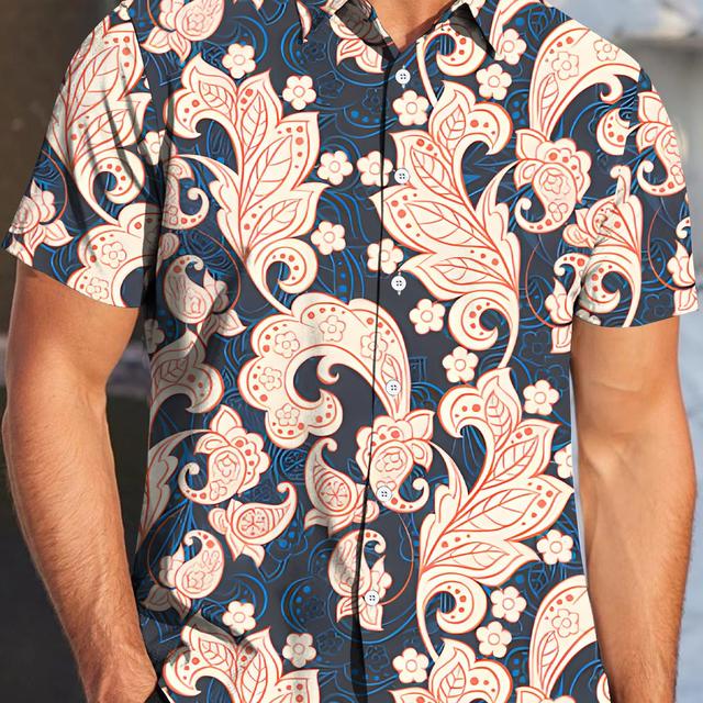 TEMU Men's Casual Short-sleeve Shirt In Standard Fit, Suitable For Dances, Parties, And Evening Events