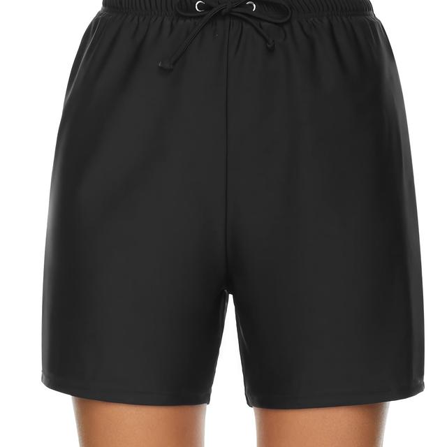 TEMU Women's Loose-fit Drawstring Swim Shorts, Vacation Beachwear Women's Swimwear & Clothing