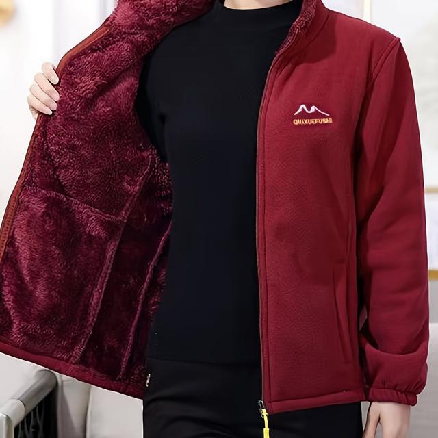 TEMU Cárdigan de forro polar grueso para otoño e invierno, chaqueta casual de forro polar, ropa de abrigo extremadamente , elegante y para mujer con cuello , ligera y , disponible en varios colores