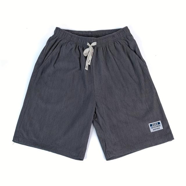 TEMU Zeke Corduroy Shorts Men's Casual Shorts Loose Sports Straight Shorts For Men