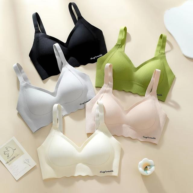 TEMU 5pcs Seamless Striped Bralette