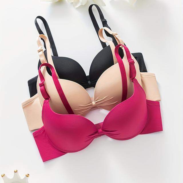 TEMU 3pcs Set Of Women's Bras