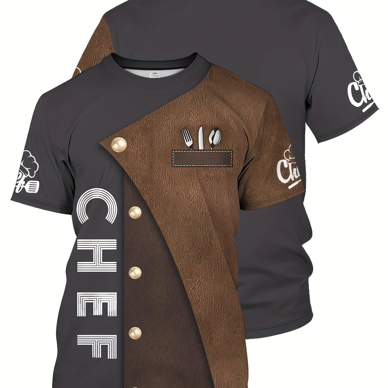TEMU Nian Nian - Elegant And Stylish Women's Chef T-shirt, V-neck Tee For Cooking Enthusiasts, Chef Gift