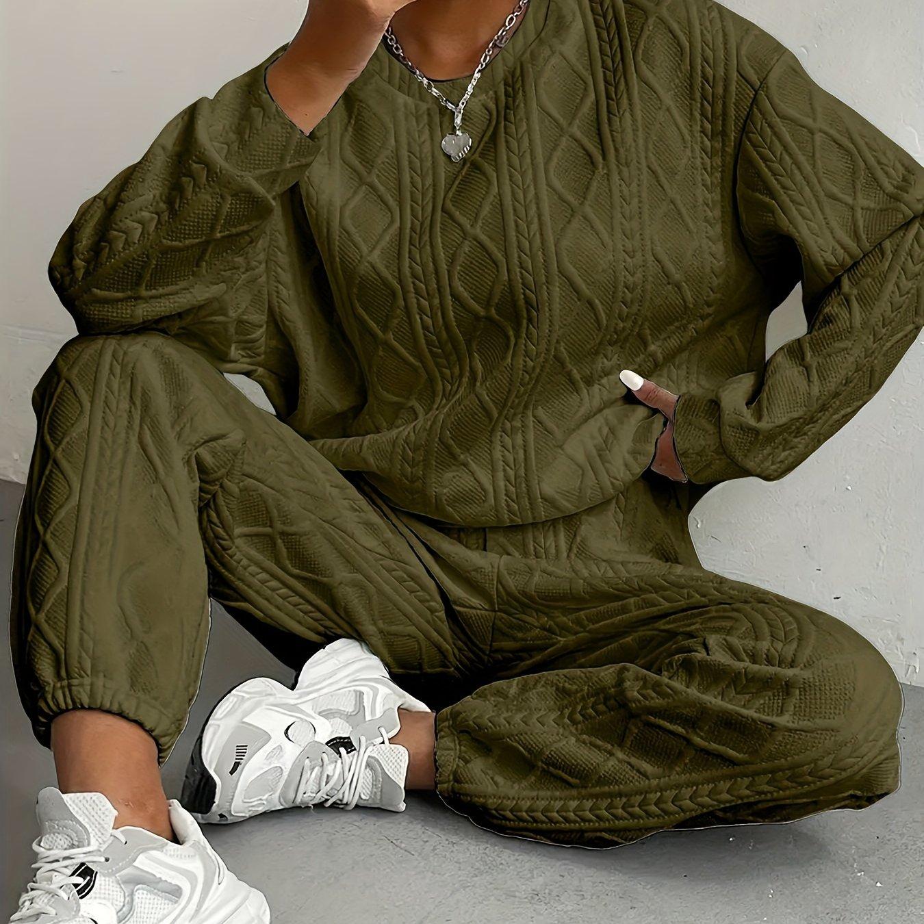 TEMU Winter Clothes For Women: 2pcs Sweatsuit Set, Cozy Fall Clothes For Women, Conjuntos De Invierno Para Mujer, Multiple Colors