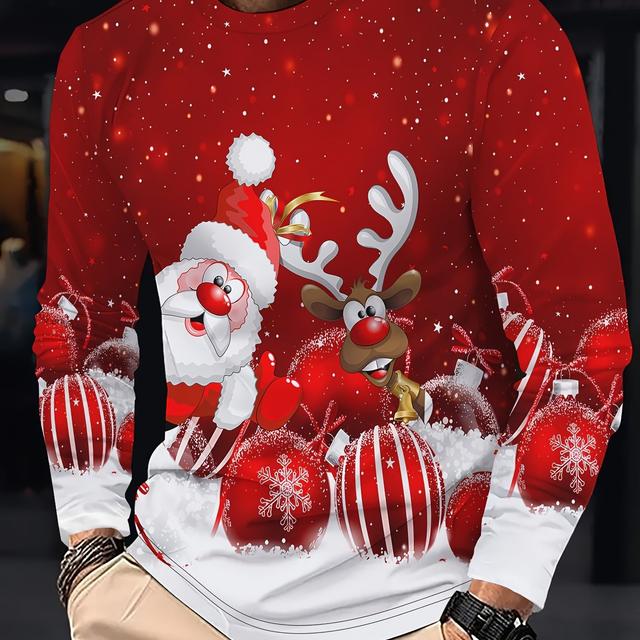 TEMU Camiseta casual de larga para hombre