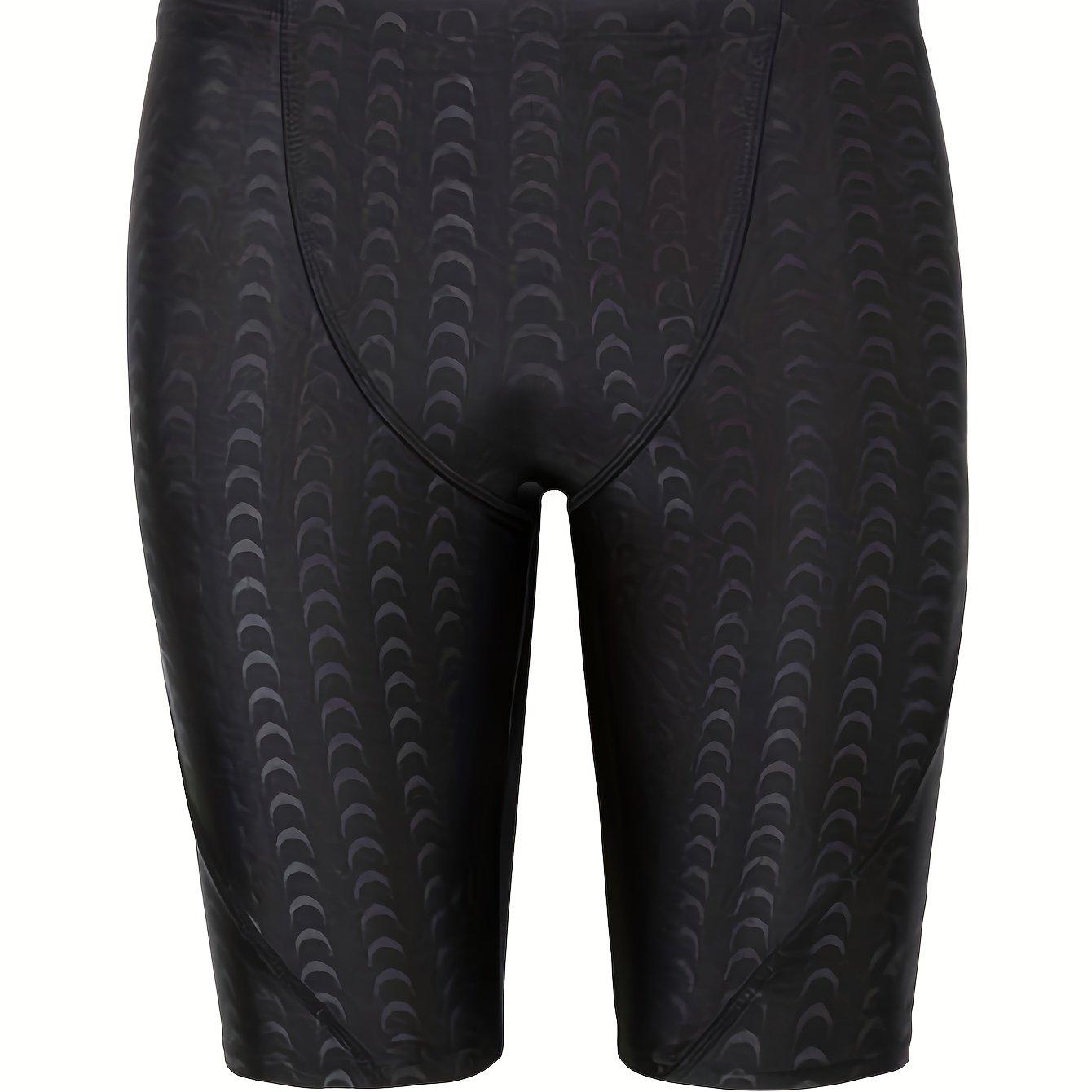TEMU Sharkskin Swim Swimsuit, Men's Beach Shorts Summer Board Shorts Surfing Beachwear