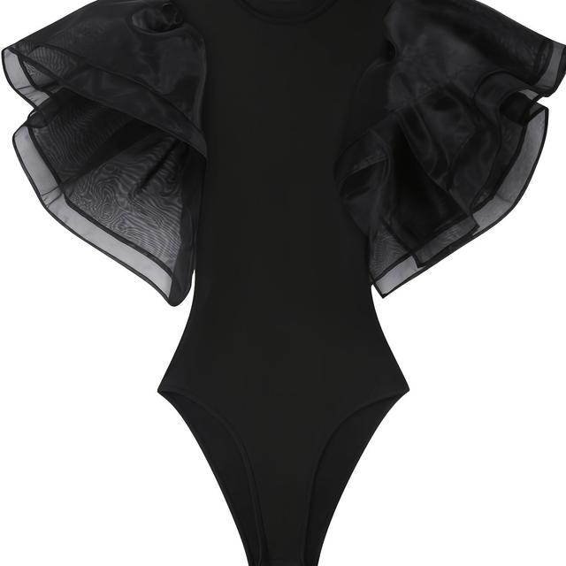 TEMU Black Mesh Sleeve Body Shaper Nian Nian