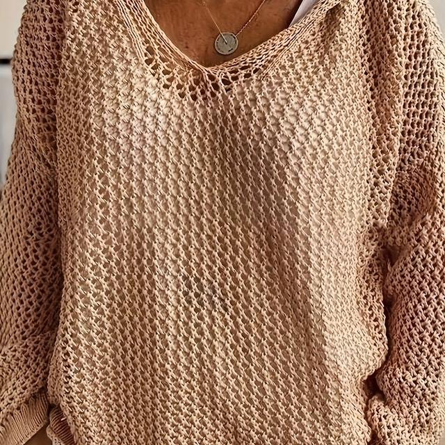 TEMU Haut Tricoté À Capuche Décontracté À Manches Longues Pour Et L'été, Vêtements Grande Taille Pour Femmes