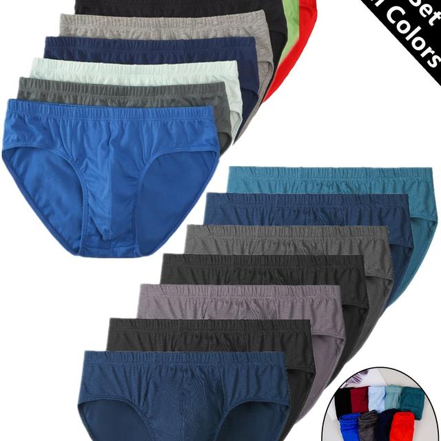 TEMU 5 шт. Чоловічі просторі труси середньої посадки, однотонні, дихаючі, зручні для повсякденного носіння у випадкових кольорах