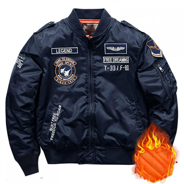 TEMU メンズカジュアルボンバージャケット、ポリアミド100.00% スタンドカラーミリタリージャケット、付き、織物、春/秋用レギュラーフィット - 防風防寒コート、アウトドア活動用カジュアルアウター|刺繍ボンバー|パッチディテール