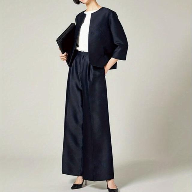 TEMU 春夏新作 スーツトップ+ワイドレッグパンツセット