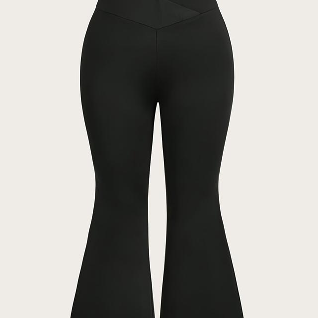 TEMU เลกกิ้งขายาวเอวสูงไซส์พลัส ไซส์บวก สำหรับผู้หญิงทั้งขนาดใหญ่และขนาดเล็ก