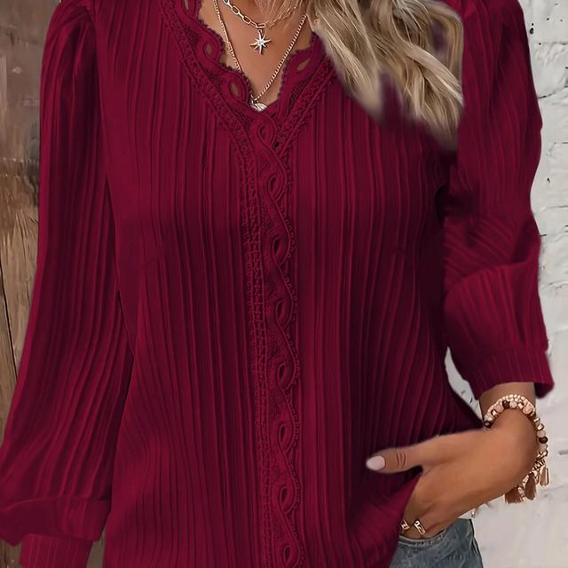 TEMU Women's Fashionable Long-sleeve Plus-size Top