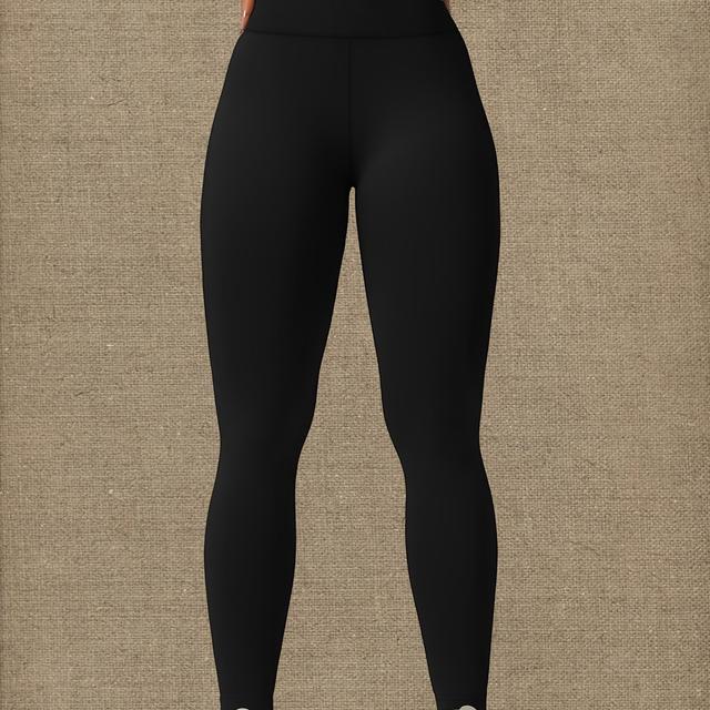 TEMU High-waisted Women's Pants, Tight-fitting Leggings, Stretchy Long Pants For The , Workouts And Casual Wear
