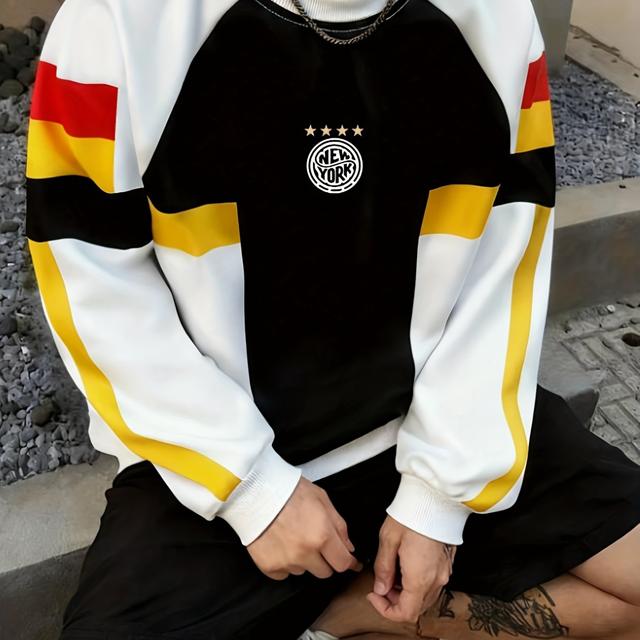 TEMU Camiseta Casual de Cuello Redondo para Hombre