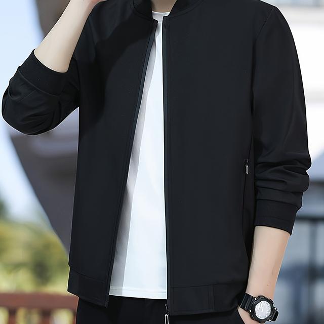 TEMU Men's Youth Jacket, Casual Sportswear For Daily Wear And Work, Trendy Outerwear