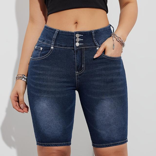 TEMU Women's Stretchy Denim Shorts