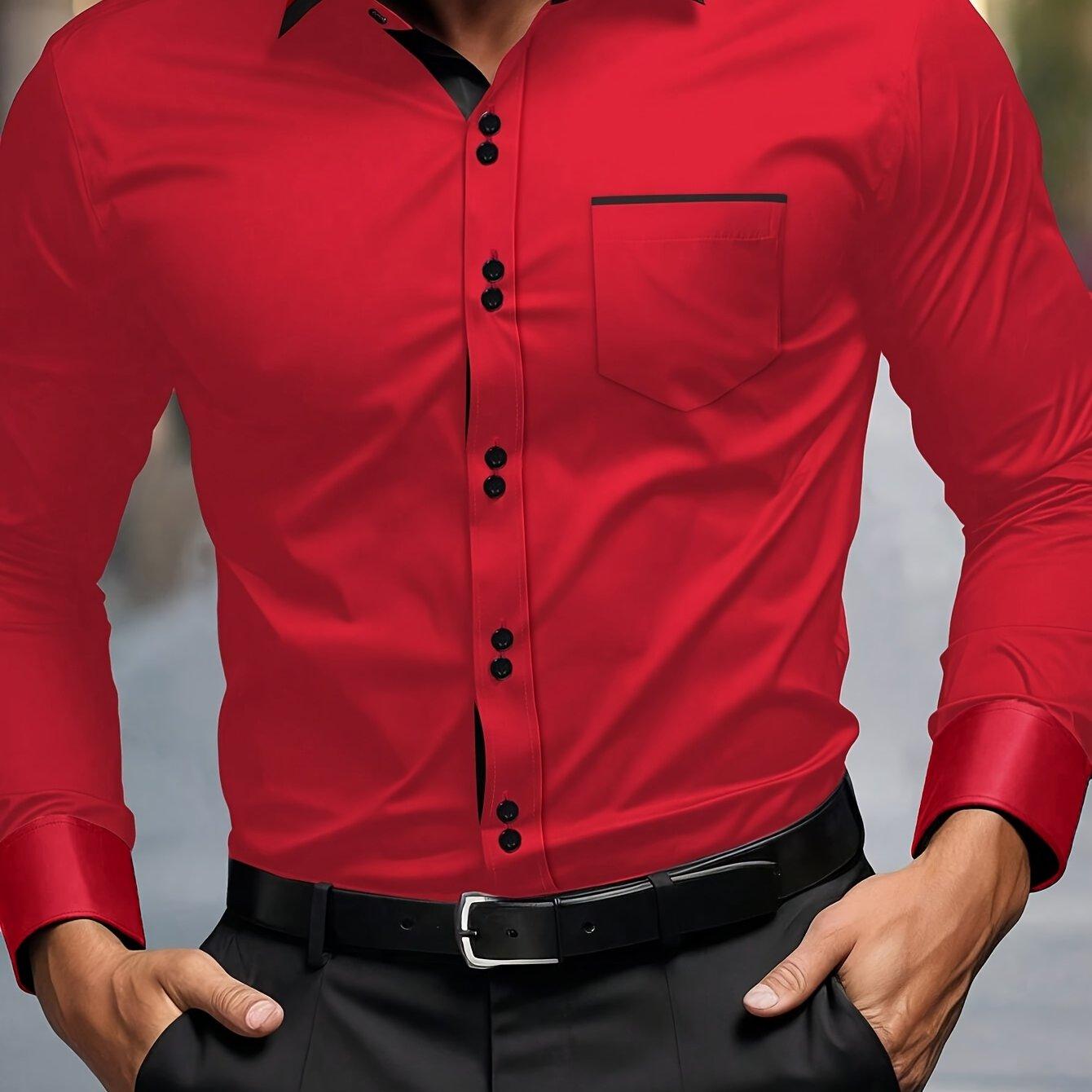 TEMU Men's Color-block Shirt