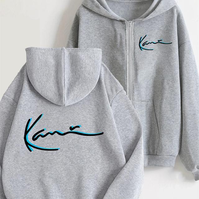 TEMU Kunstdruck "Kane" Muster - Schmale Passform Eleganter Stil - Bequeme und Warme Damen-Jacke mit Reißverschluss - Casual Sportjacke Größe S-XL - Schwarz Grau Alltagsfarbe