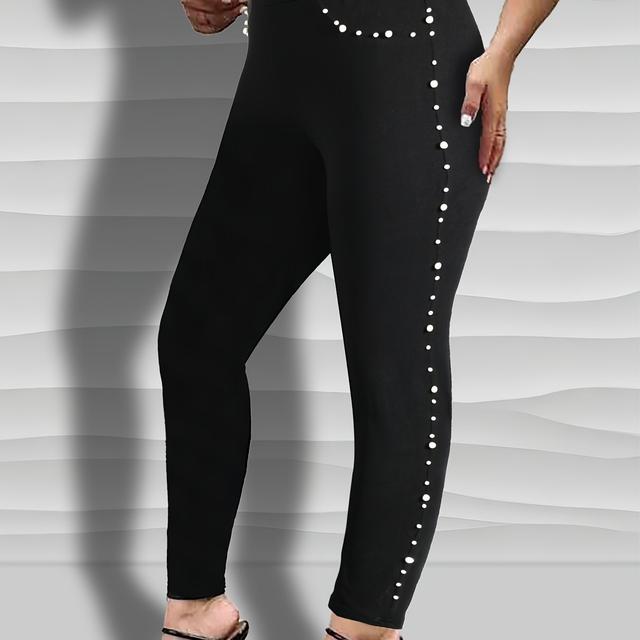 TEMU Leggings Eleganti Taglie Forti da Donna - Elasticizzati, , Lavabili in Lavatrice - per /Estate/