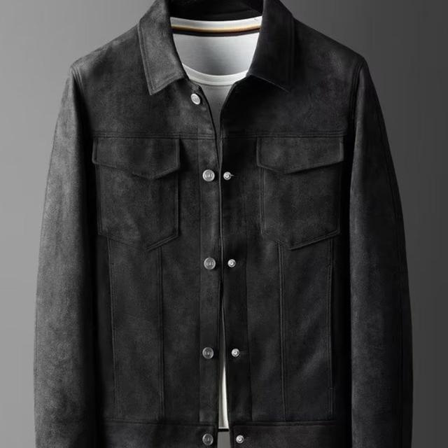 TEMU メンズカジュアルジャケット | 2025トレンディブラウンポリエステル | シングルブレスト、ターンカラー | 洗濯機洗い&ドライクリーニング可能 | 無地、レギュラーフィット | なニットテクスチャー | 春秋に最適、春用ジャケット | クな襟デザイン | ポリエステル