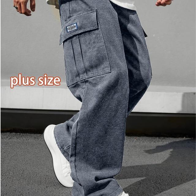 TEMU Plus Size Casual Pants For Men, Multi-pocket Cargo Pants. Pants. Sweatpants