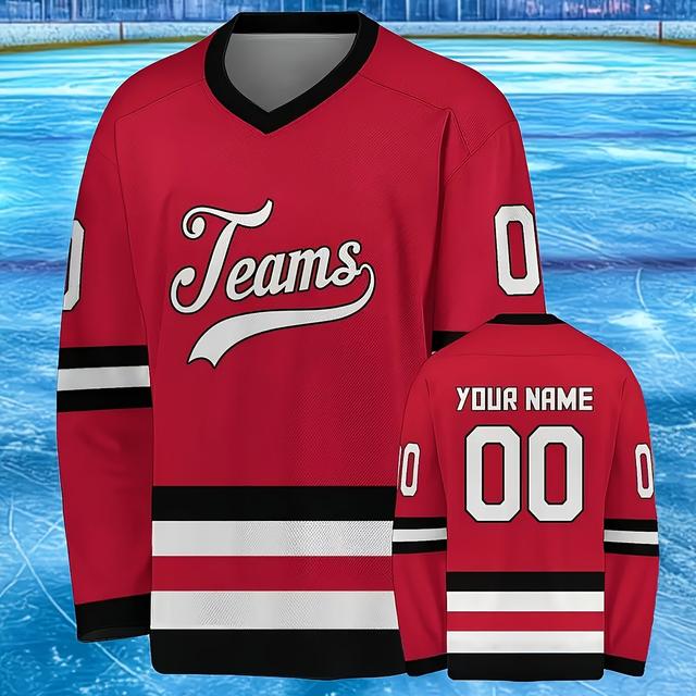 TEMU Individuelles Herren-Hockey-Trikot, atmungsaktiver Pullover – für Teampartys und Sport, ideales Geschenk