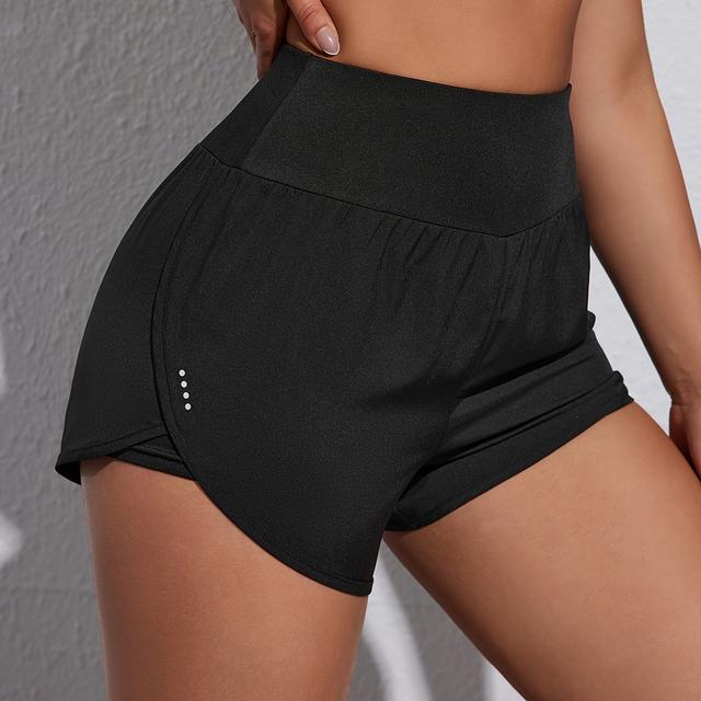 TEMU High-waisted Yoga Shorts For Women, Fitness Leggings, Moisture-wicking, Breathable, And Stretchy
