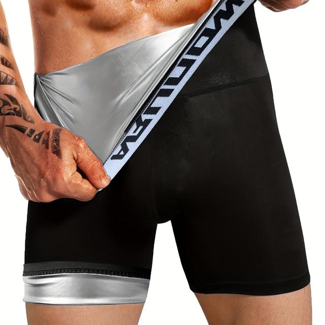 TEMU Men's Sweat-inducing Athletic Shorts, Men's Sauna Shorts, Running Shorts, Base Layer Shorts, Body Shaping Shorts