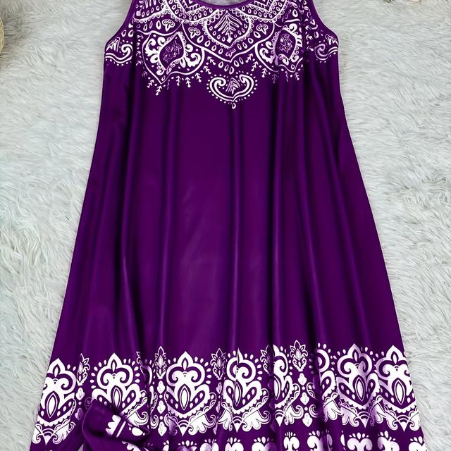 TEMU Plus Size, Plus Size Off-shoulder Dress With Circular Cutouts