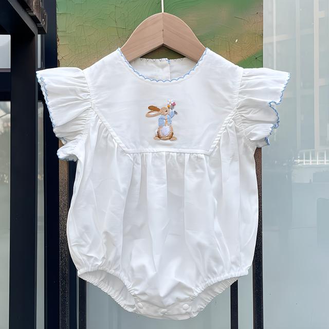 TEMU Body de Bebé Bordado con Conejito , Ideal para Exteriores