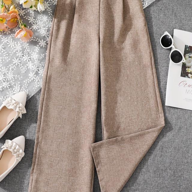 TEMU Pantalones versátiles para niñas con hebilla, para exteriores